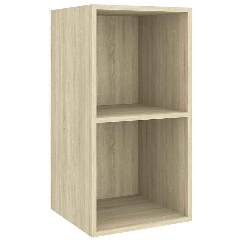 Engineered Wood Wall-mounted TV Cabinet Brown 37x37x72cm Storage Unit