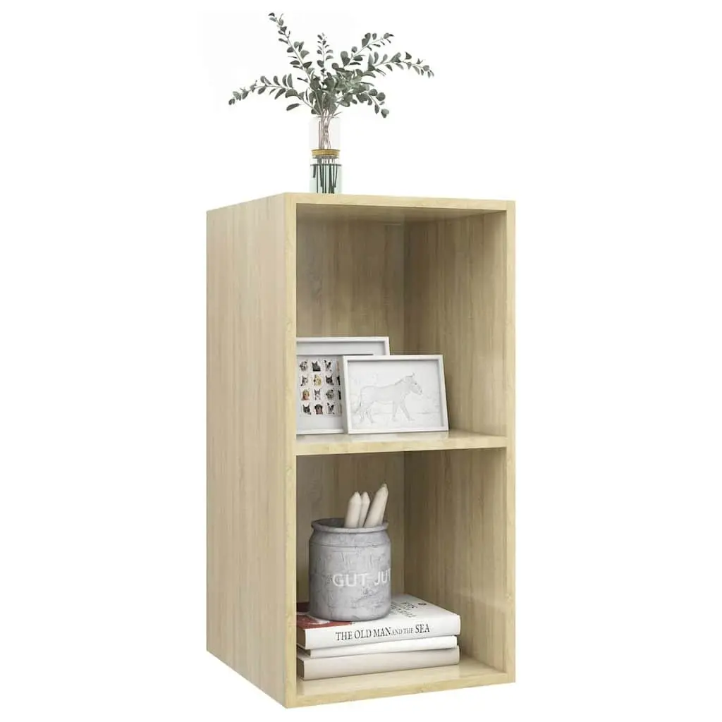 Engineered Wood Wall-mounted TV Cabinet Brown 37x37x72cm Storage Unit