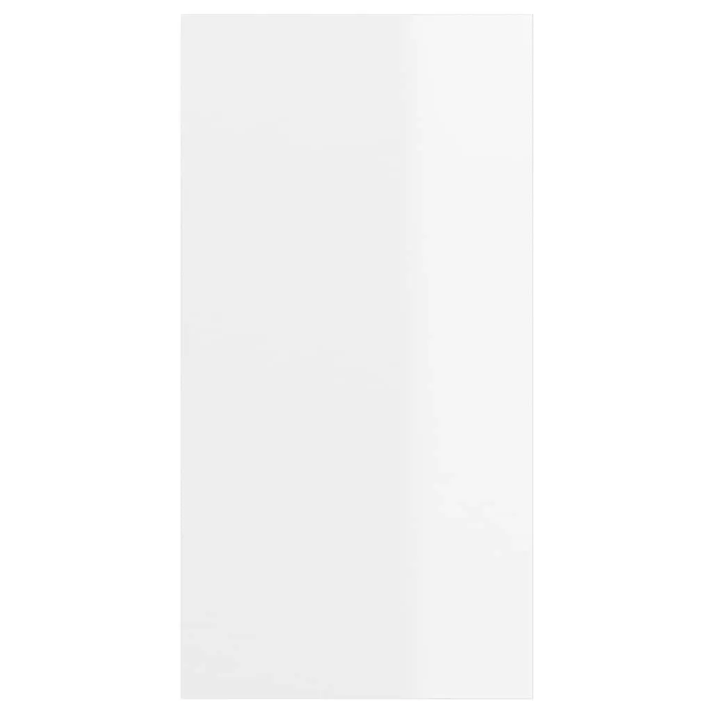 Wall-mounted TV Cabinet High Gloss White 2 Compartment Engineered Wood 37 x 37 x 72 cm
