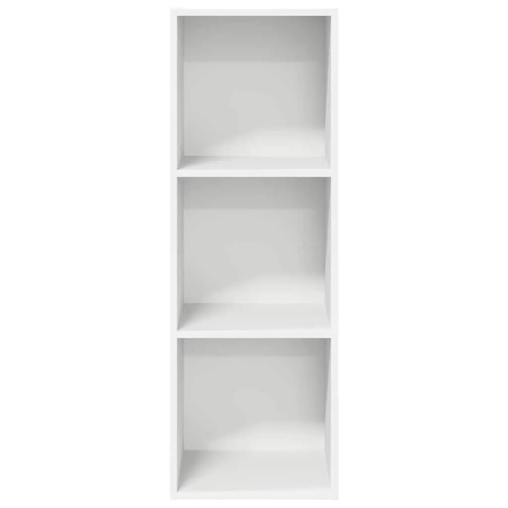 Wall-mounted TV Cabinet White 3 Compartments Engineered Wood