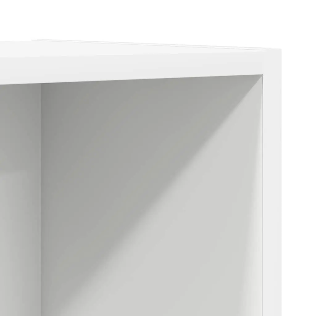 Wall-mounted TV Cabinet White 3 Compartments Engineered Wood