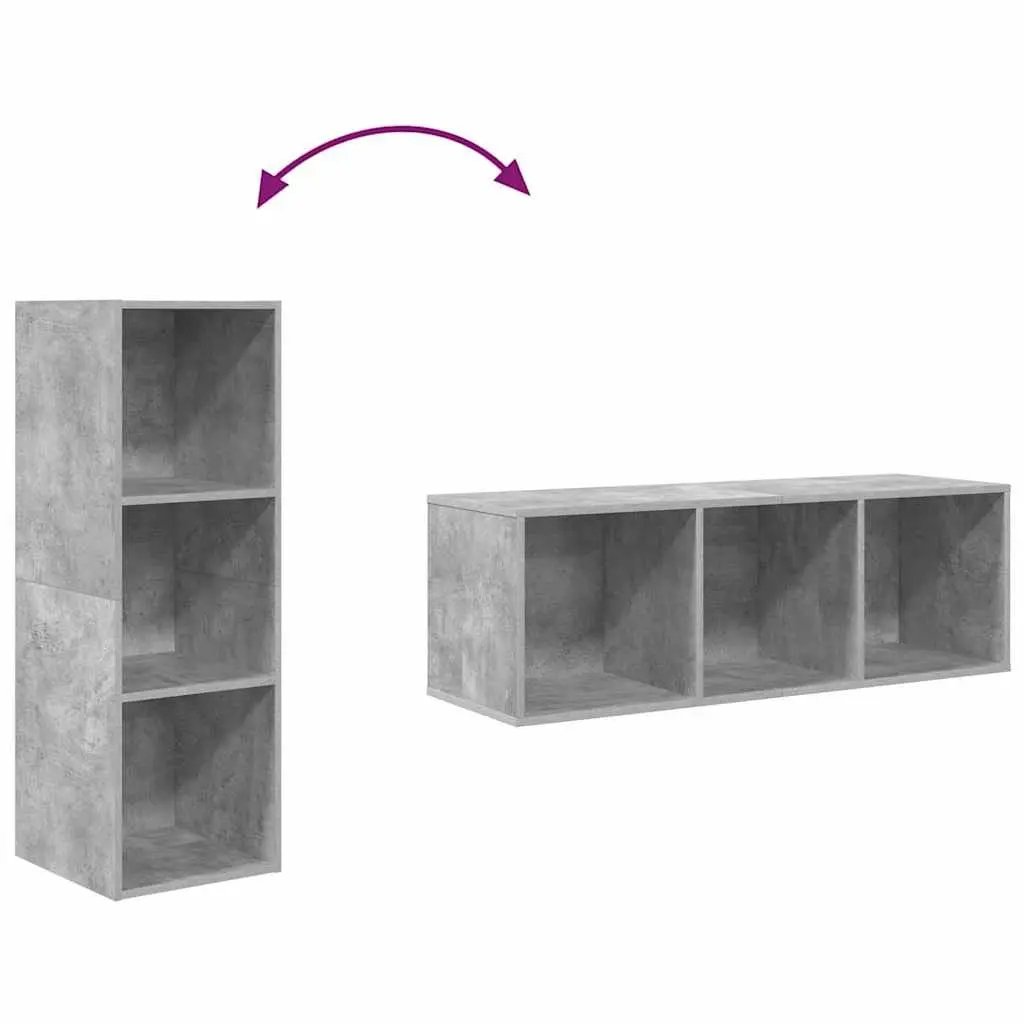 Wall-mounted TV Cabinet Grey 37x37x107cm Engineered Wood