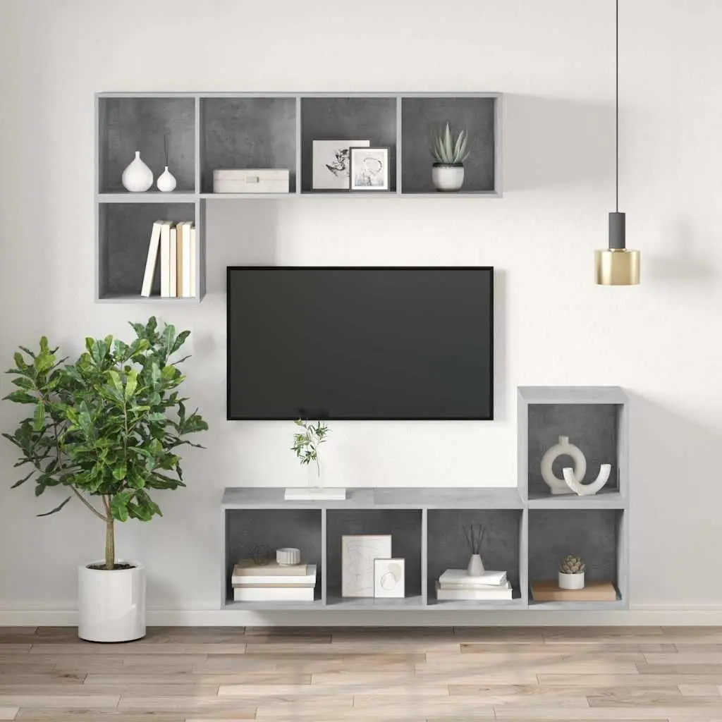Wall-mounted TV Cabinet Grey 37x37x107cm Engineered Wood