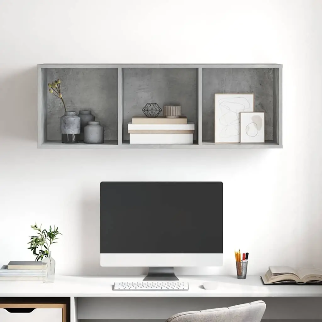 Wall-mounted TV Cabinet Grey 37x37x107cm Engineered Wood