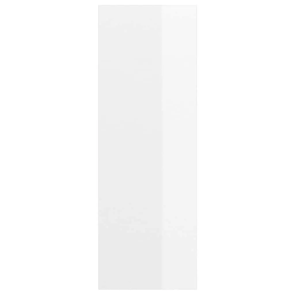 Wall-mounted TV Cabinet High Gloss White 3 Compartments Engineered Wood