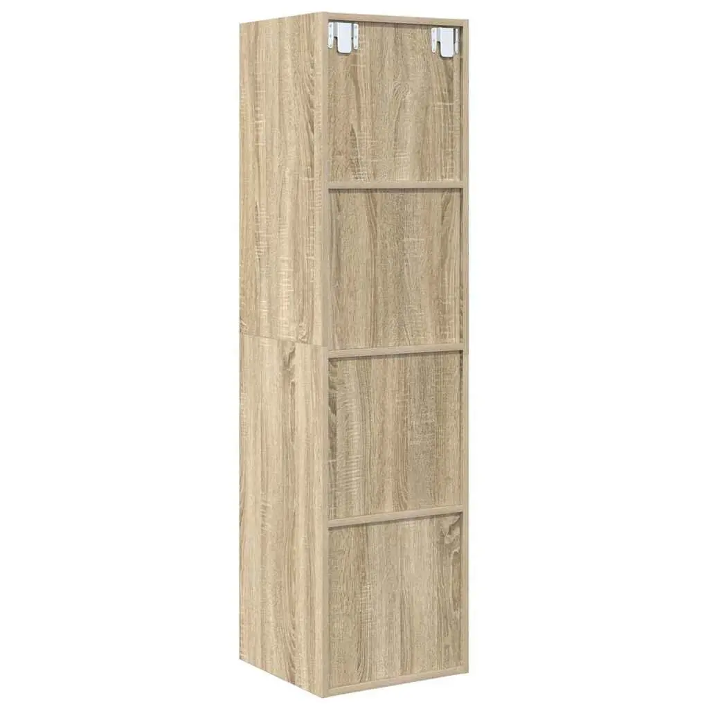 Wall-mounted TV Cabinet Brown 37 x 37 x 142.5 cm Engineered Wood