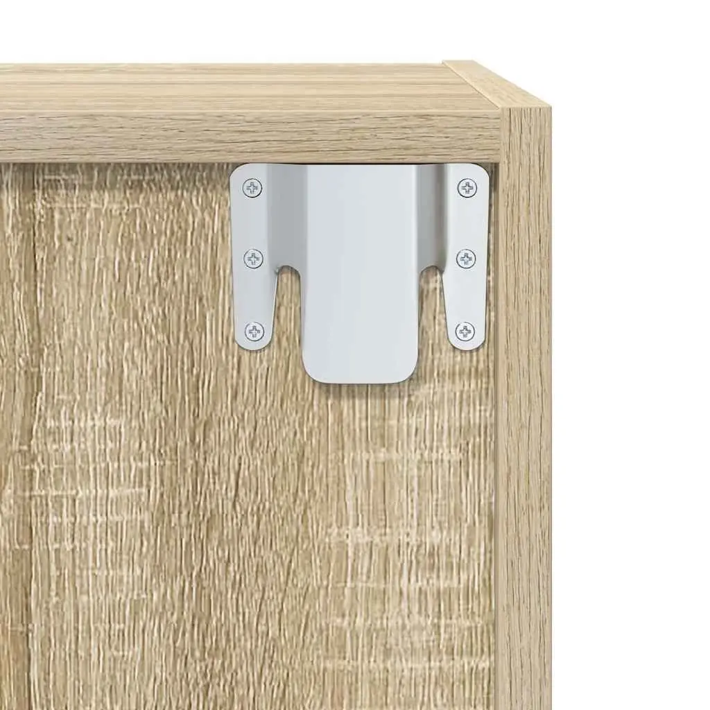 Wall-mounted TV Cabinet Brown 37 x 37 x 142.5 cm Engineered Wood