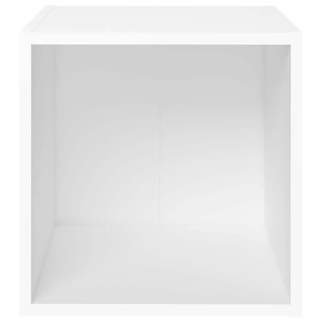 TV Cabinet White 37x35x37 cm Engineered Wood Storage Unit Display Stand 2 Piece