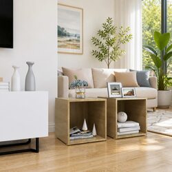Sonoma Oak TV Cabinets - Set of 2, 37x35x37 cm