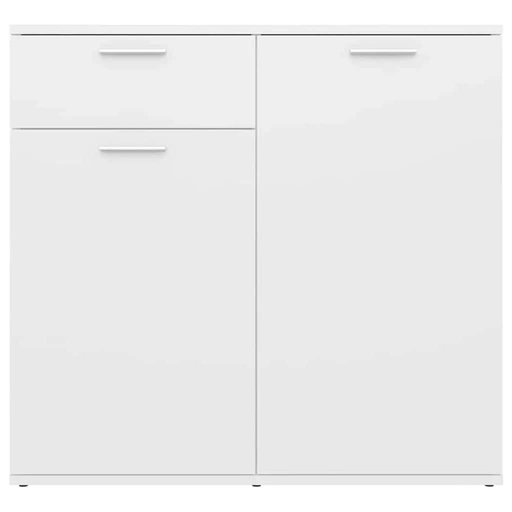 White Minimalist Sideboard Storage Cabinet 80x36x75cm