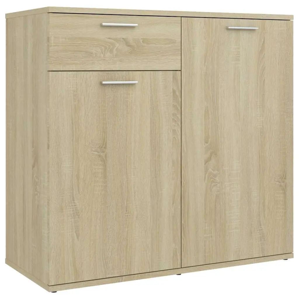 Sideboard Storage Cabinet Minimalist 80 x 36 x 75 cm Brown Engineered Wood