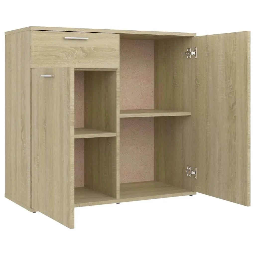 Sideboard Storage Cabinet Minimalist 80 x 36 x 75 cm Brown Engineered Wood