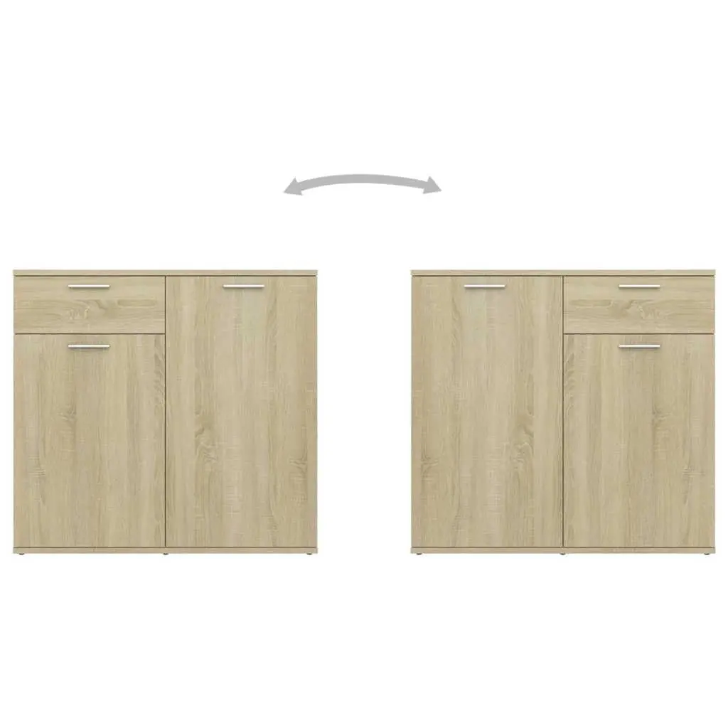 Sideboard Storage Cabinet Minimalist 80 x 36 x 75 cm Brown Engineered Wood