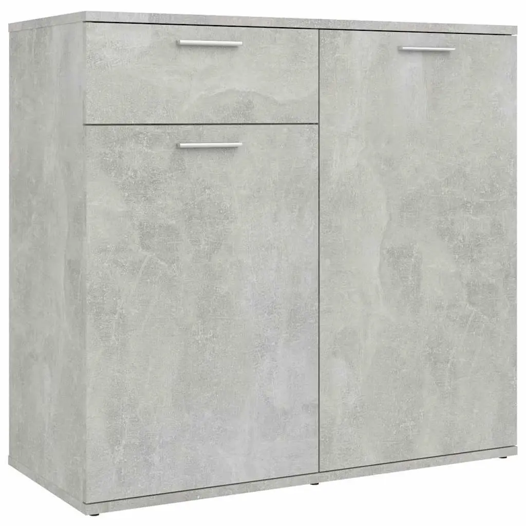 Grey Sideboard Storage Cabinet 80x36x75cm with 2 Doors