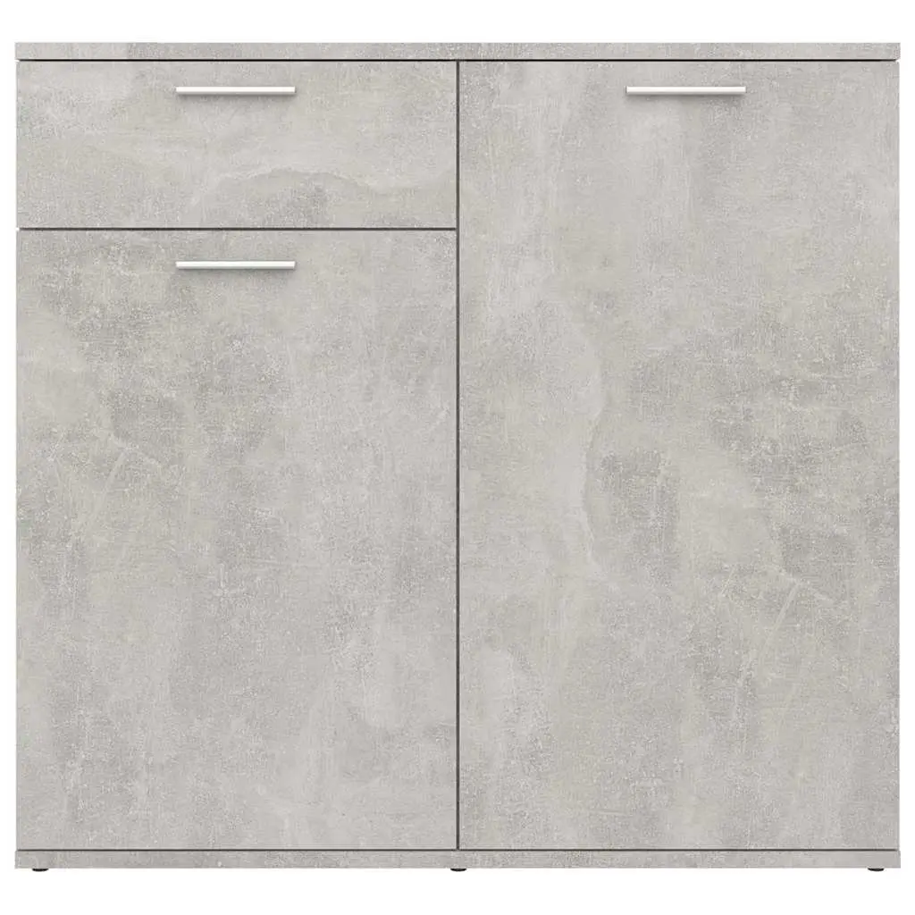 Grey Sideboard Storage Cabinet 80x36x75cm with 2 Doors
