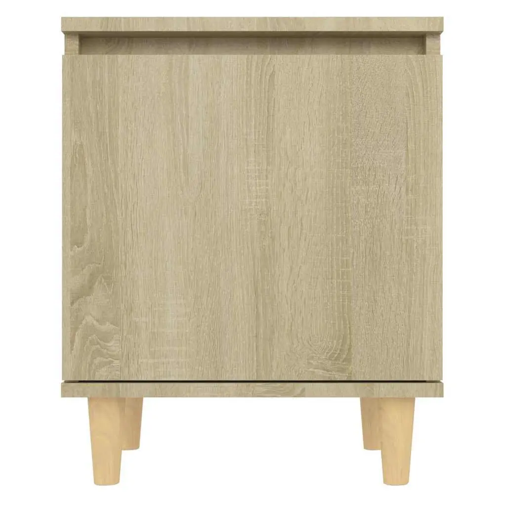Bedside Table Sonoma Oak 40x30x50cm Wooden Legs Storage Cabinet 2 Piece