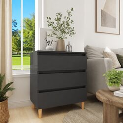 Scandinavian Grey Sideboard with Storage Drawers