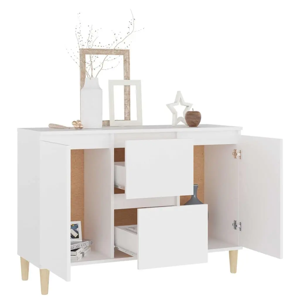 White Sideboard Cabinet with Storage