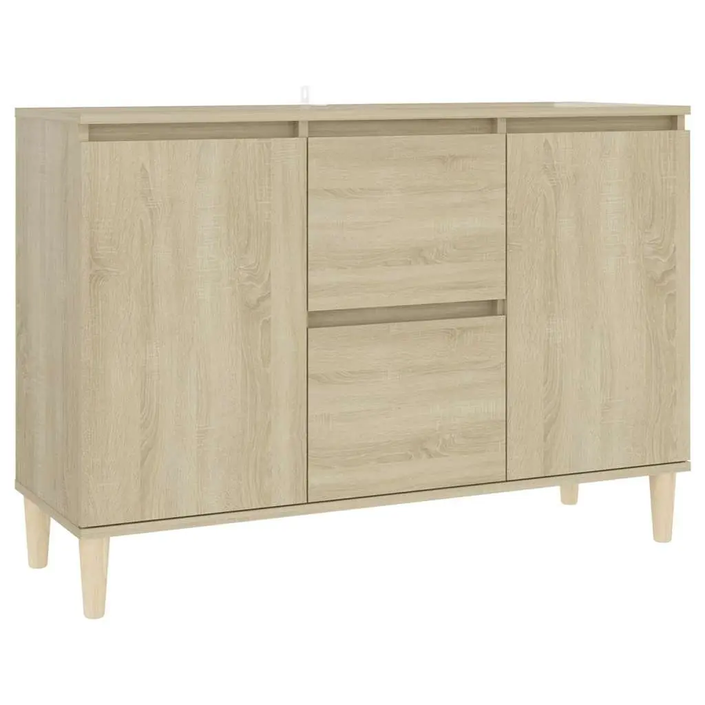 Brown Sideboard Cabinet with 2 Drawers and 2 Doors