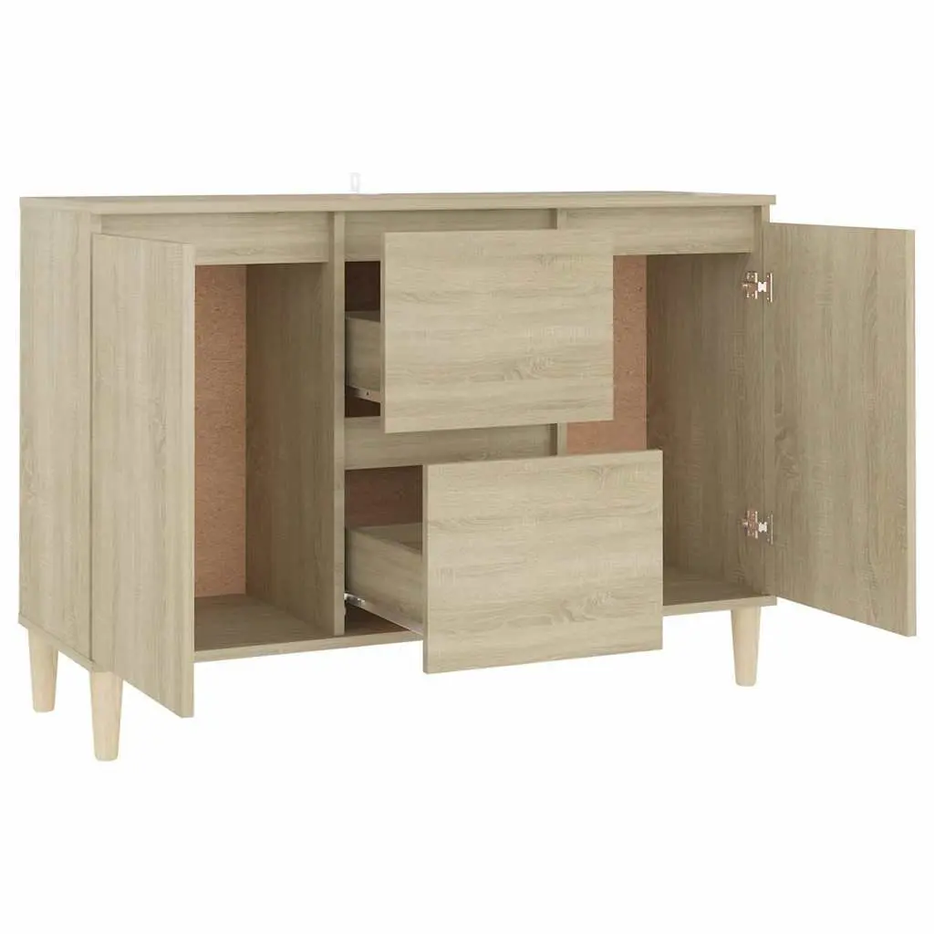 Brown Sideboard Cabinet with 2 Drawers and 2 Doors