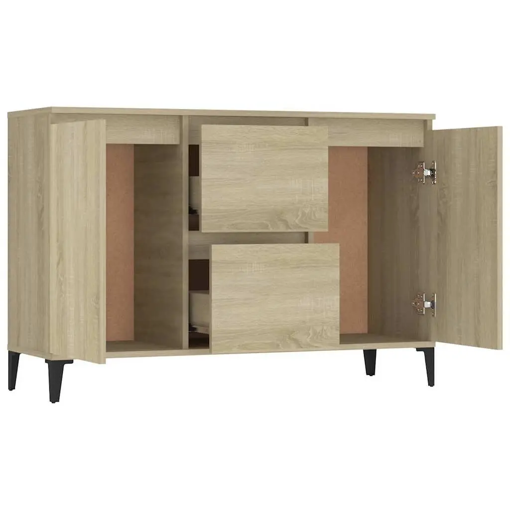 Brown Storage Cabinet with Drawers and Doors