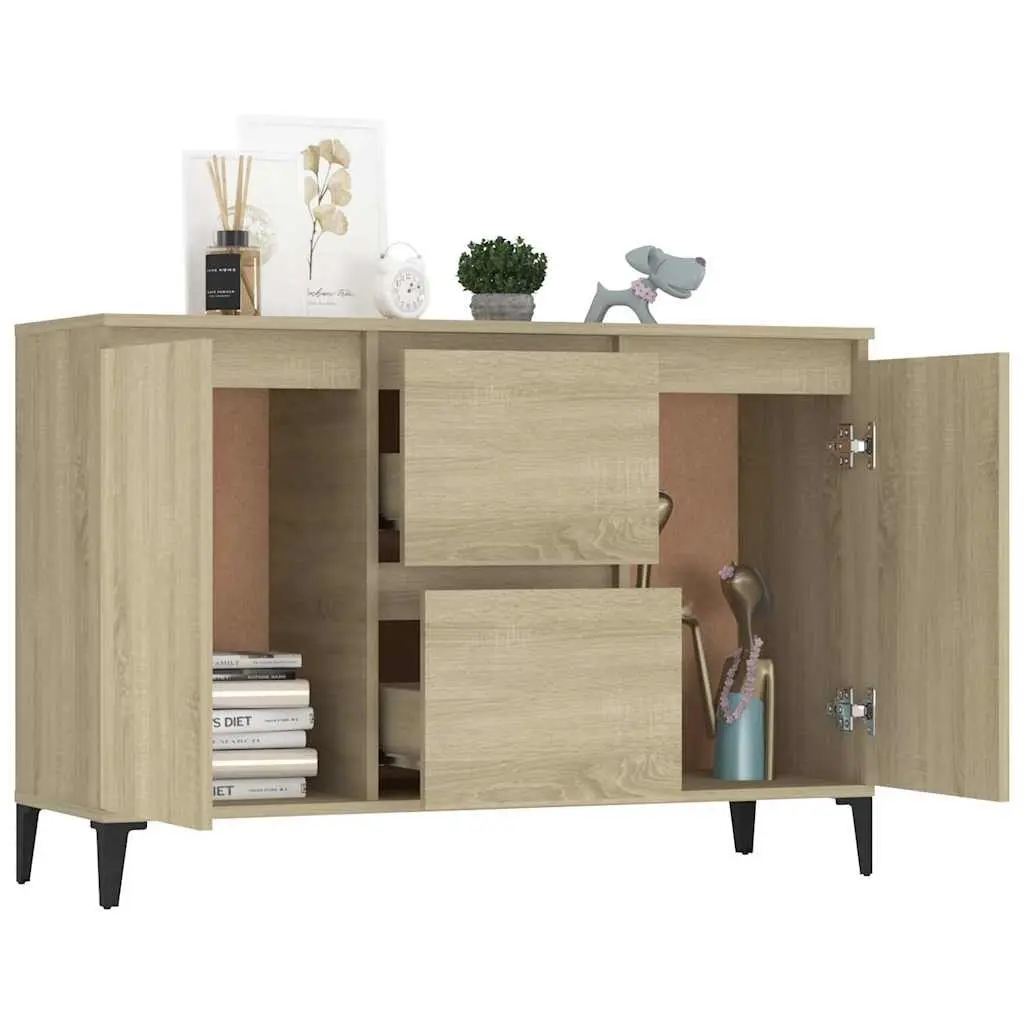 Brown Storage Cabinet with Drawers and Doors