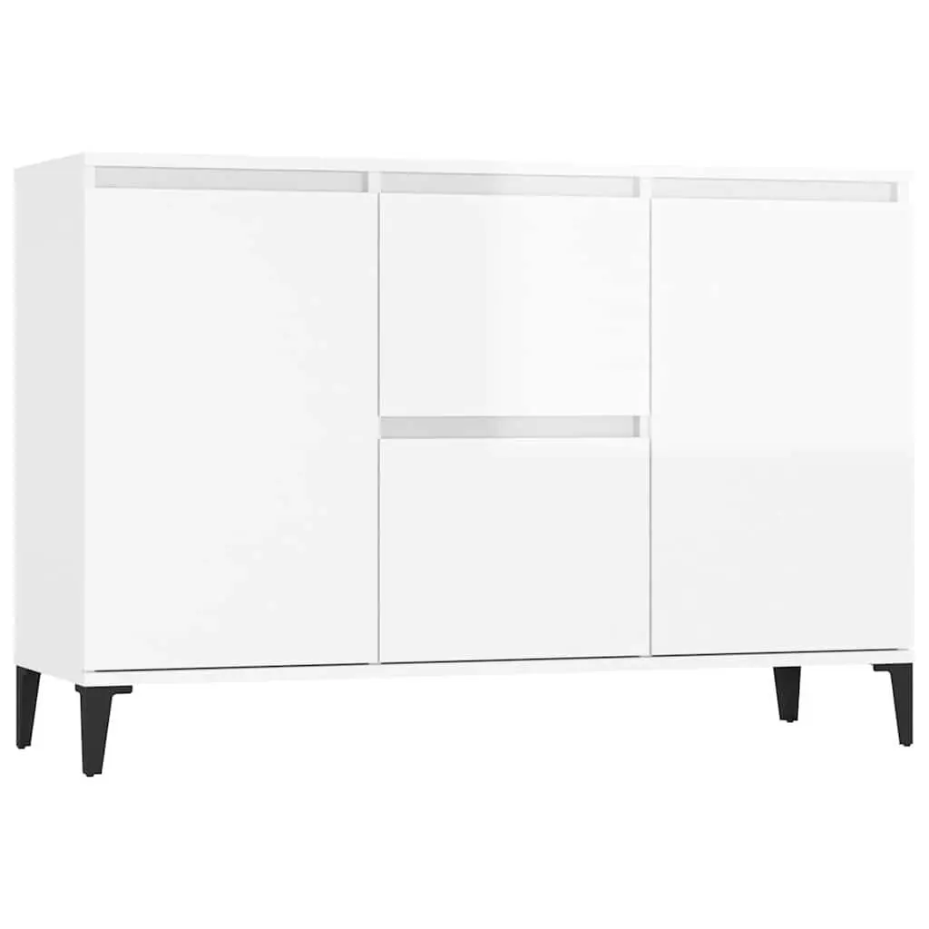 High Gloss White Sideboard with Storage