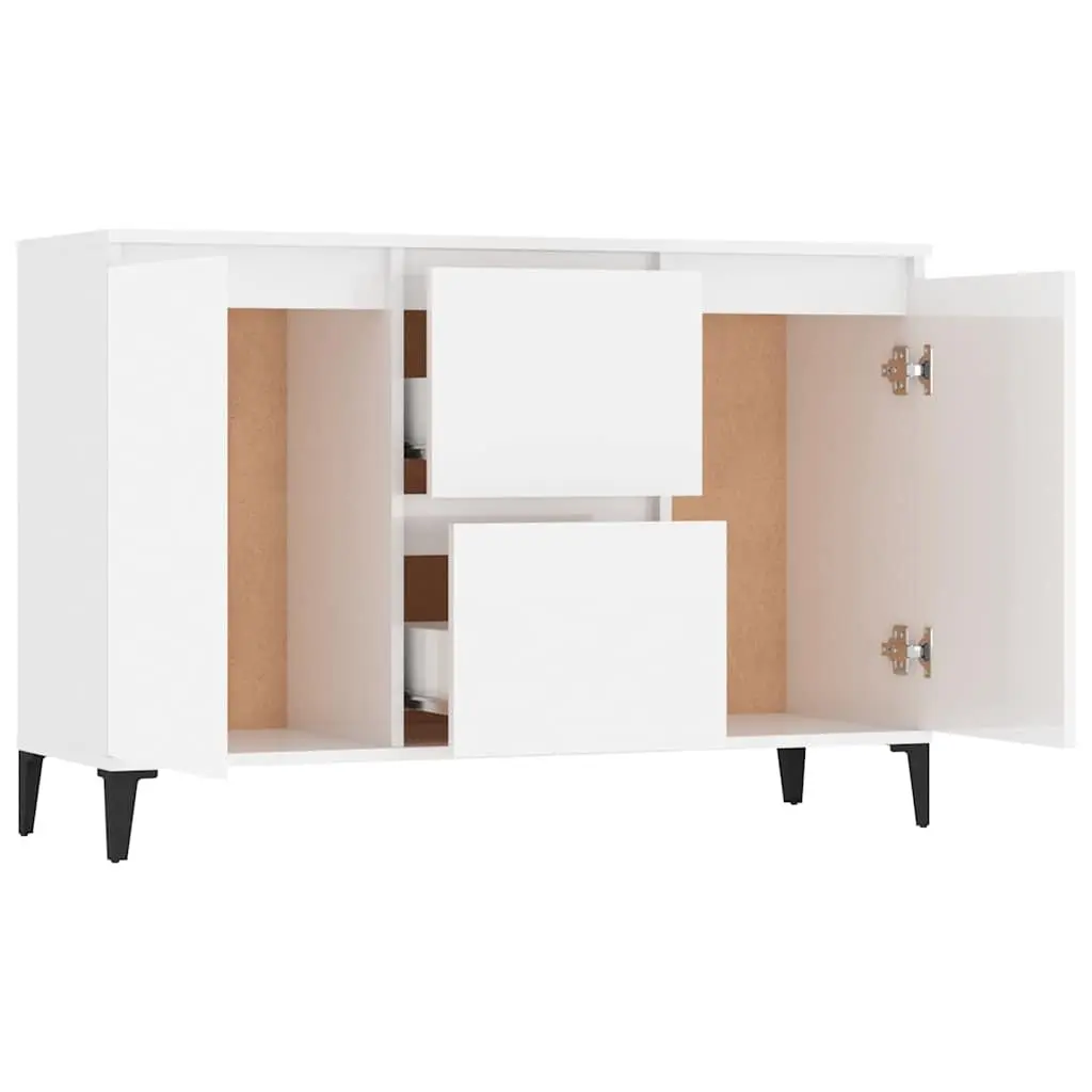 High Gloss White Sideboard with Storage