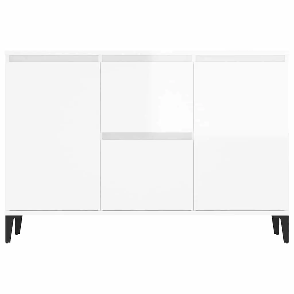 High Gloss White Sideboard with Storage