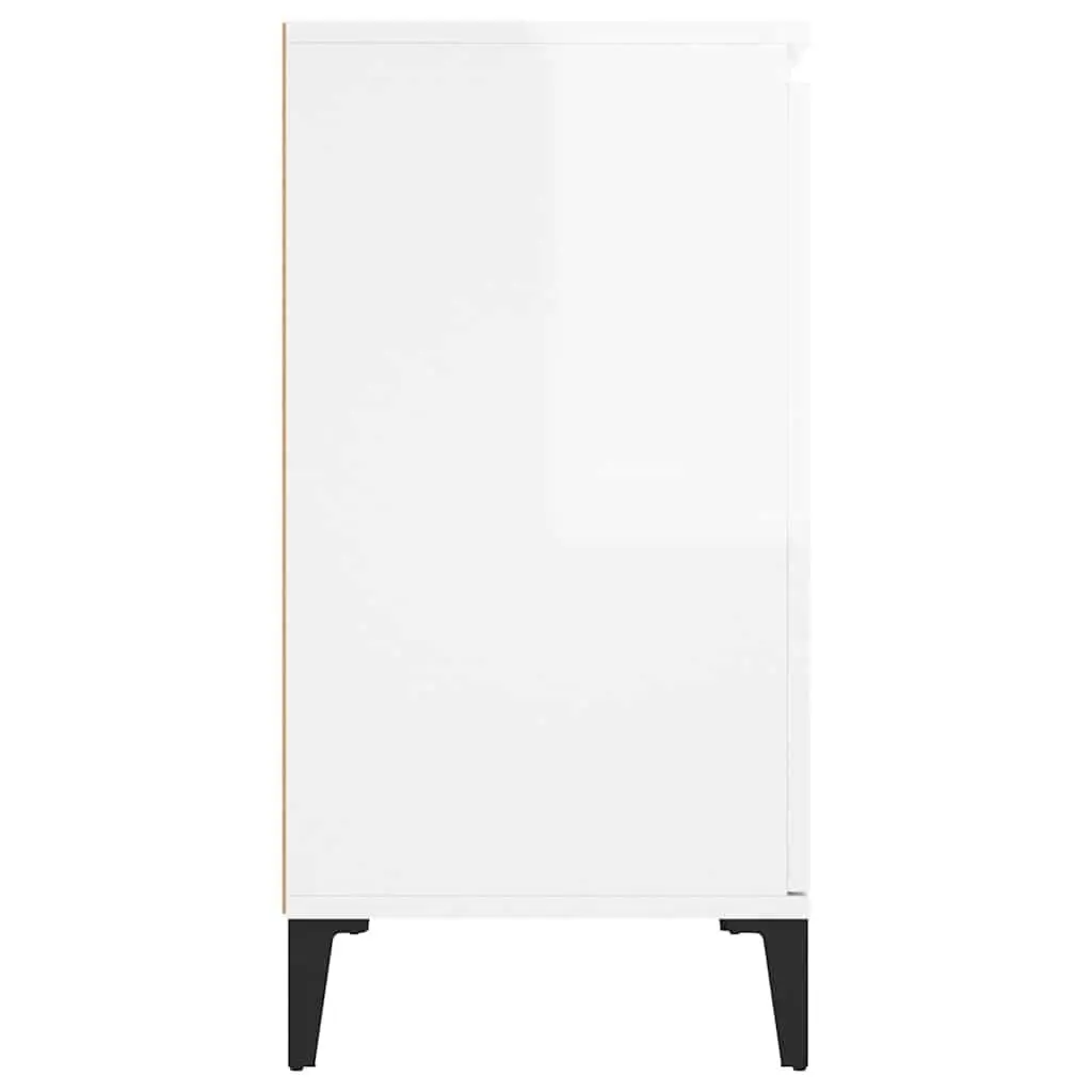 High Gloss White Sideboard with Storage