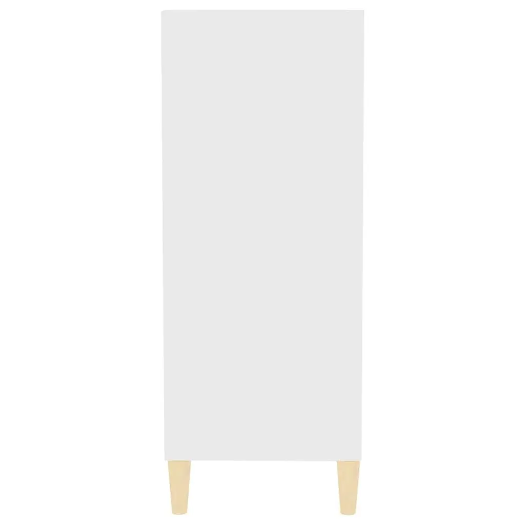 Sideboard White Engineered Wood Storage Cabinet 4 Shelves Living Room Furniture