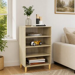 Elegant Brown Engineered Wood Sideboard Cabinet