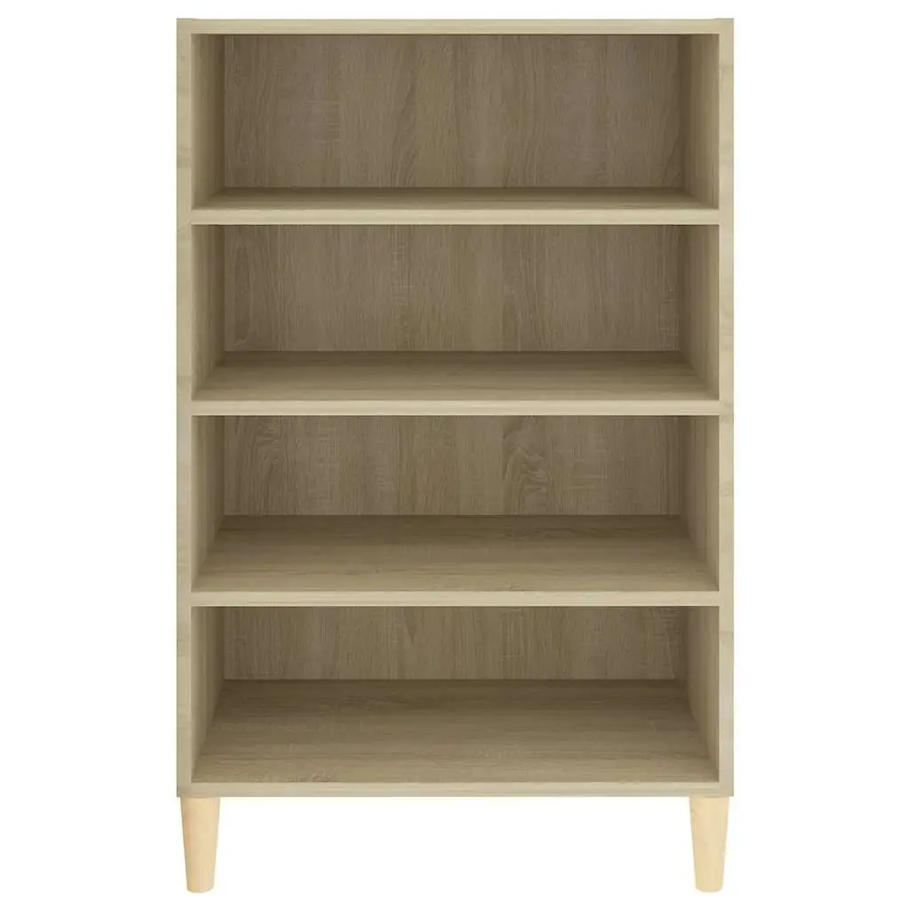 Sideboard Storage Cabinet Brown Engineered Wood 4 Shelves Living Room Furniture