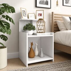 Charming White Bedside Tables with Open Shelves