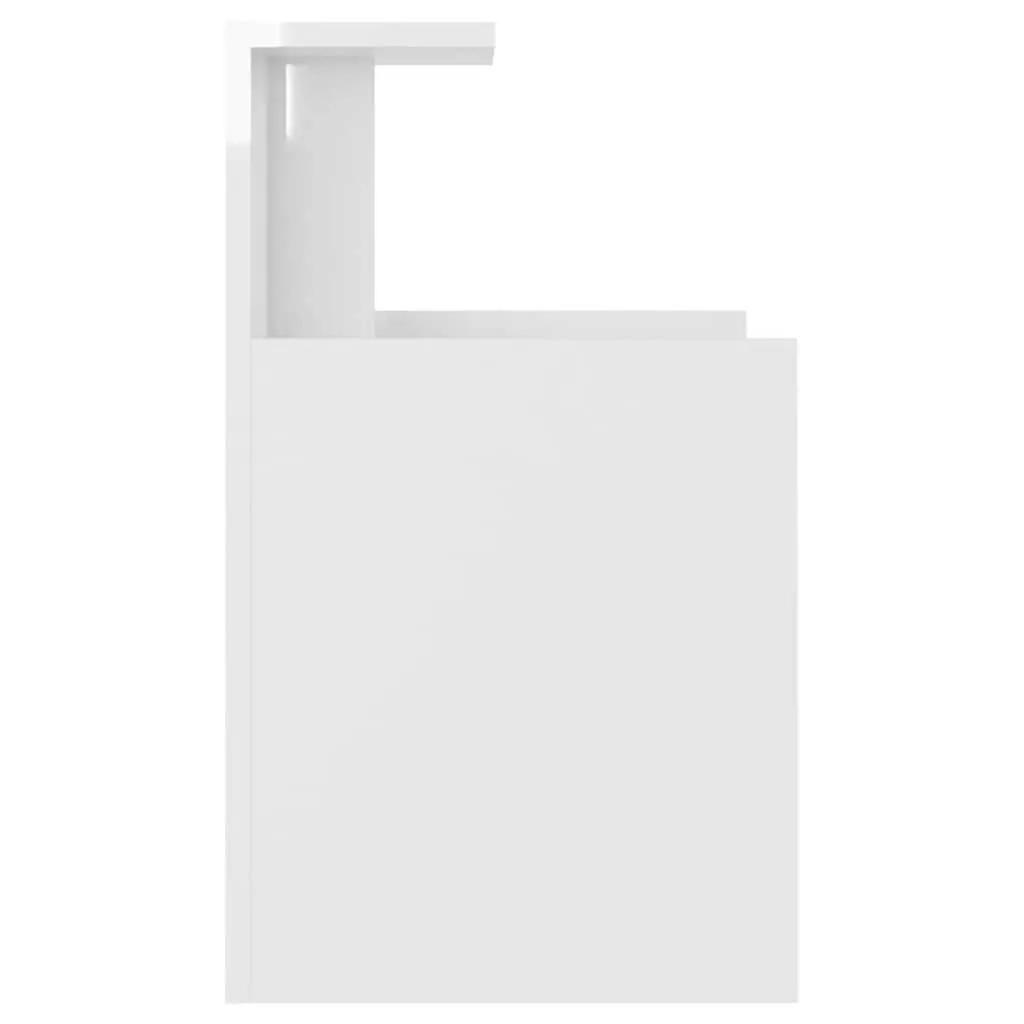 Bedside Tables High Gloss White 40x35x60cm Engineered Wood 2 Piece Nightstands