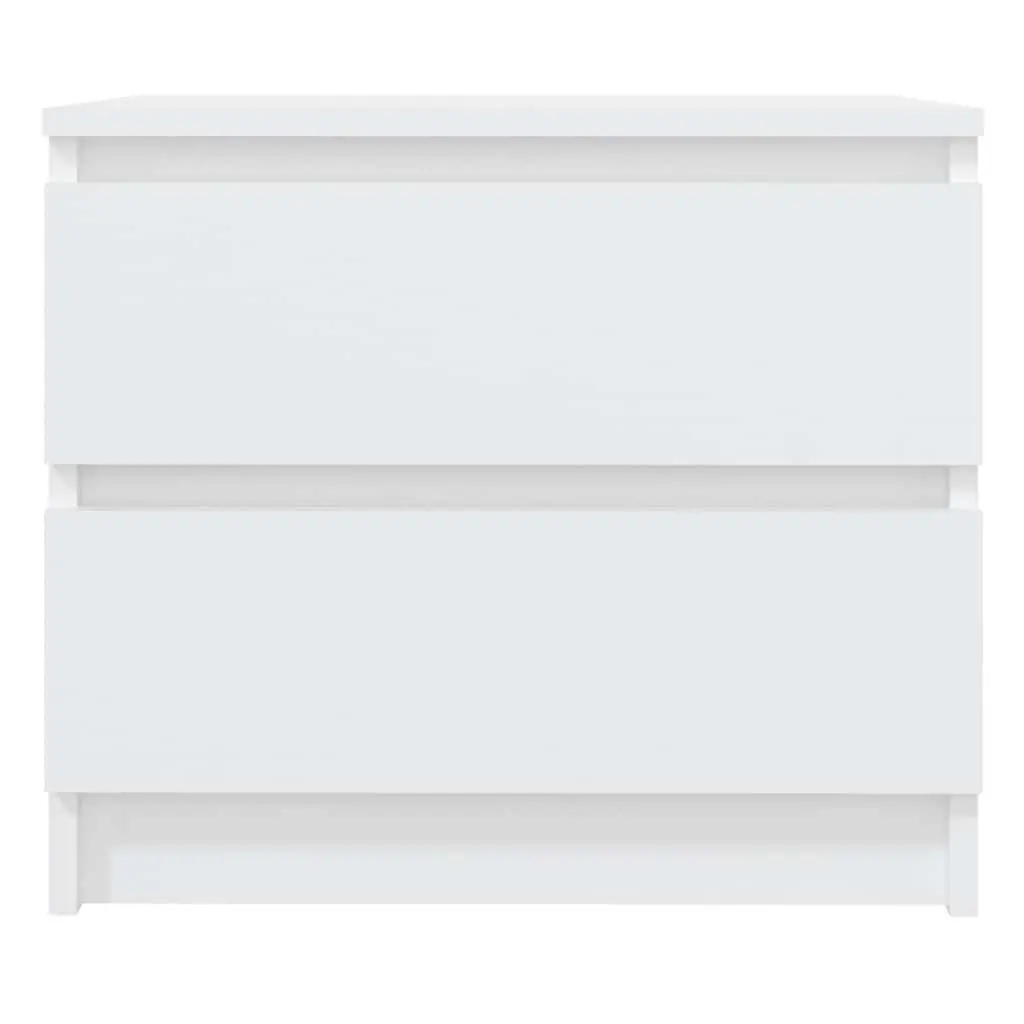 Bedside Tables White 50x39x43.5 cm Engineered Wood 2 Piece