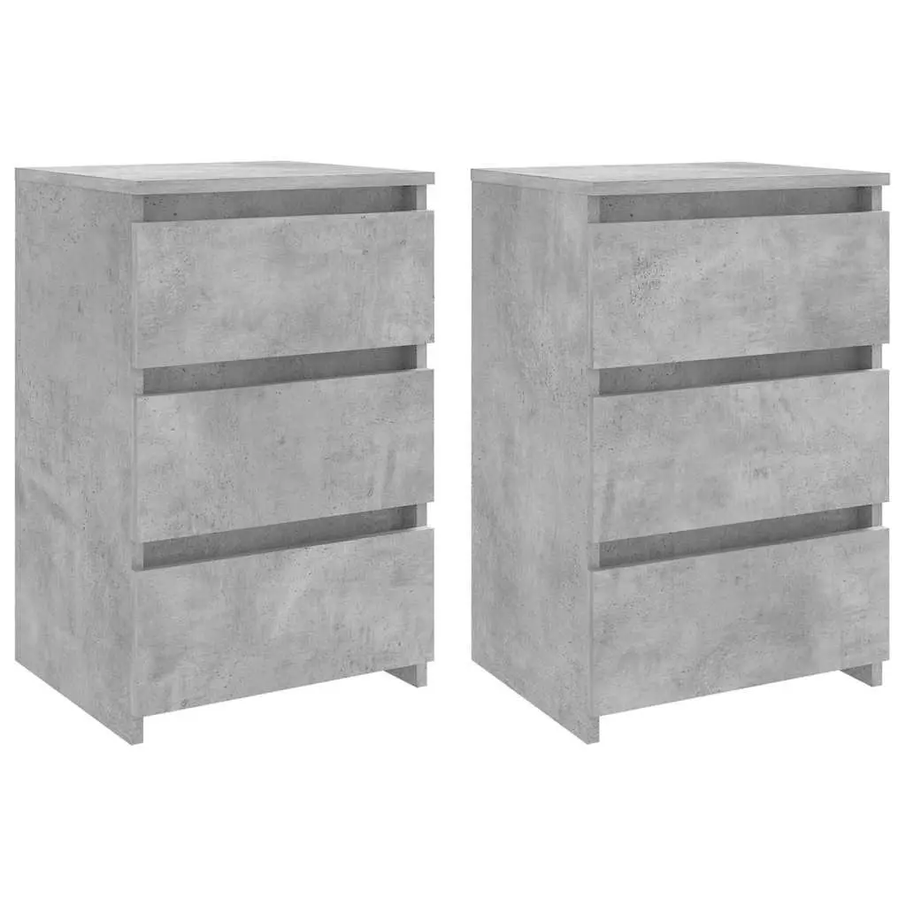 Bedside Tables 2 pcs Bedroom Nightstands Bed Cabinets with 3 Drawers Storage
