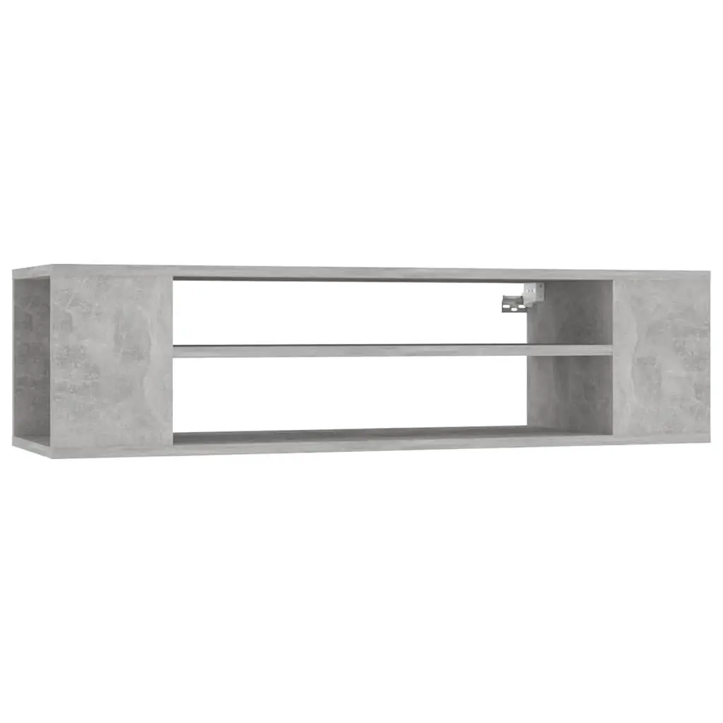 Hanging TV Cabinet Grey Wall-Mounted 100 x 30 x 26.5 cm Engineered Wood