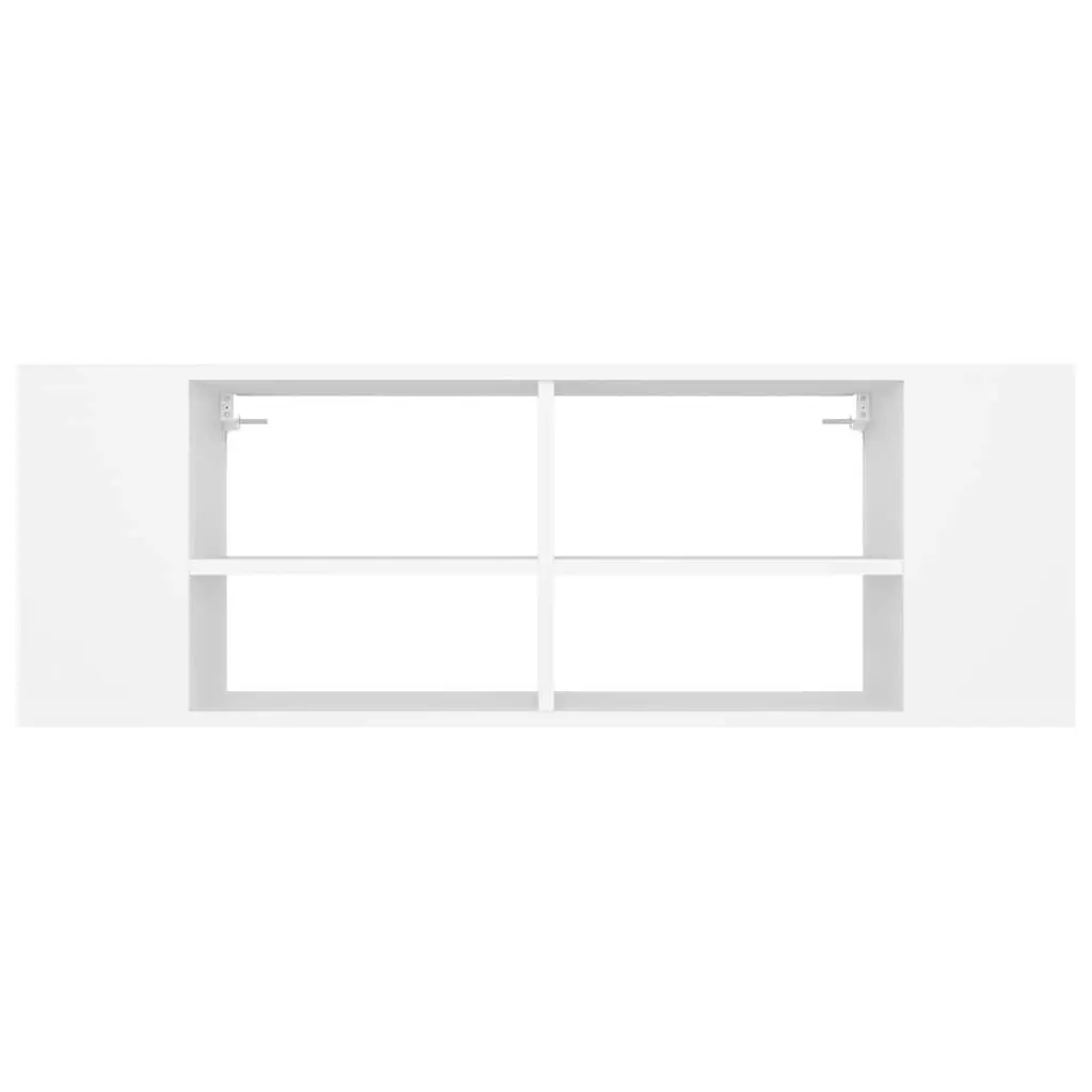 Wall-Mounted TV Cabinet White Adjustable Shelves Engineered Wood 102 x 35 x 35 cm