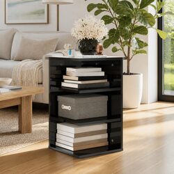 Grey Side Cabinet with Shelves for Living Room