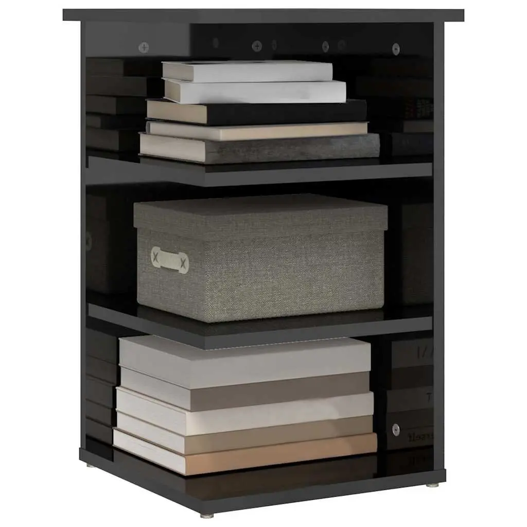 Side Cabinet Grey High Gloss 35W x 35D x 55H cm Engineered Wood