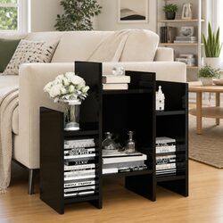 High Gloss Black Side Cabinet for Stylish Storage