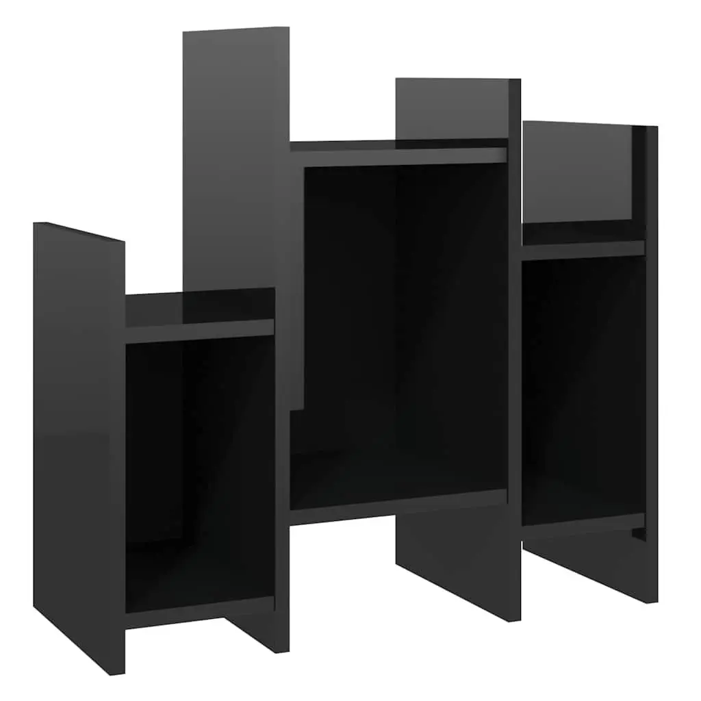 Side Cabinet High Gloss Black 60 x 26 x 60 cm Engineered Wood