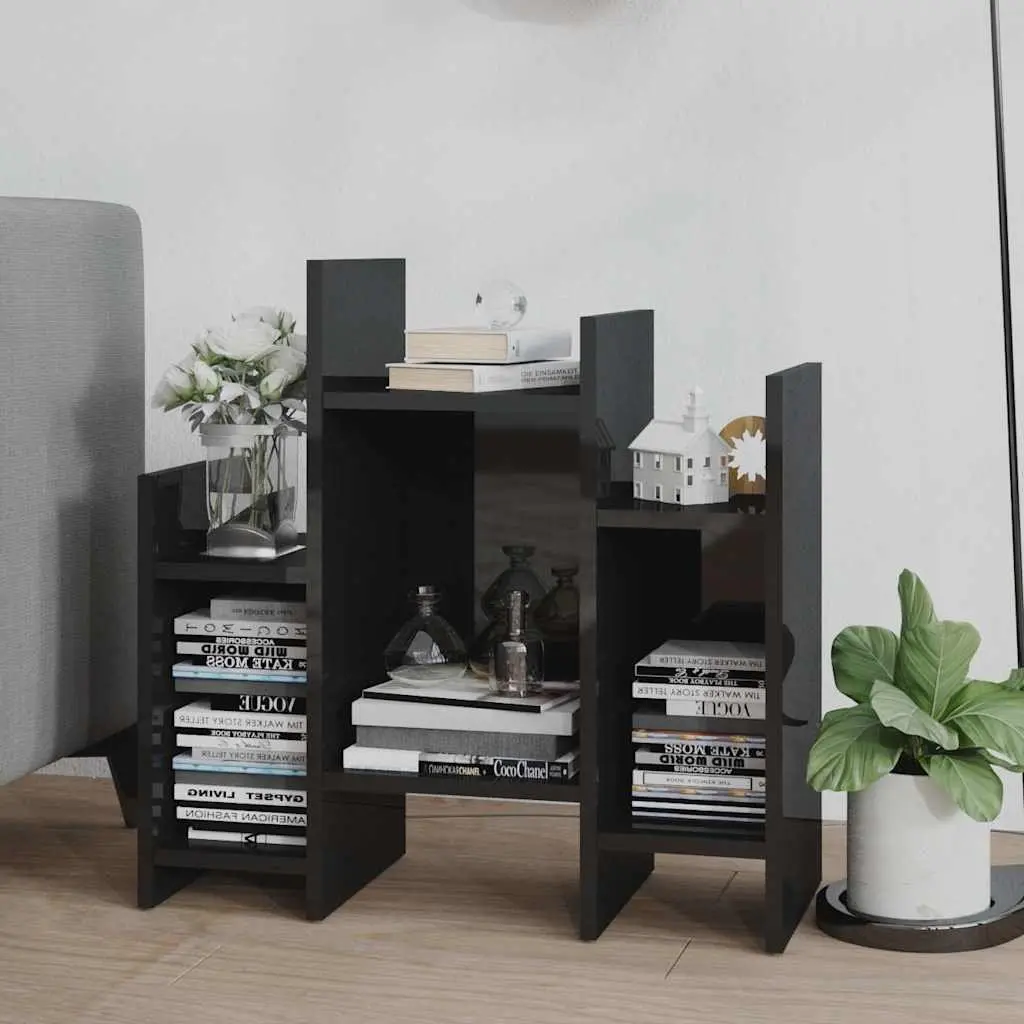 Side Cabinet High Gloss Black 60 x 26 x 60 cm Engineered Wood