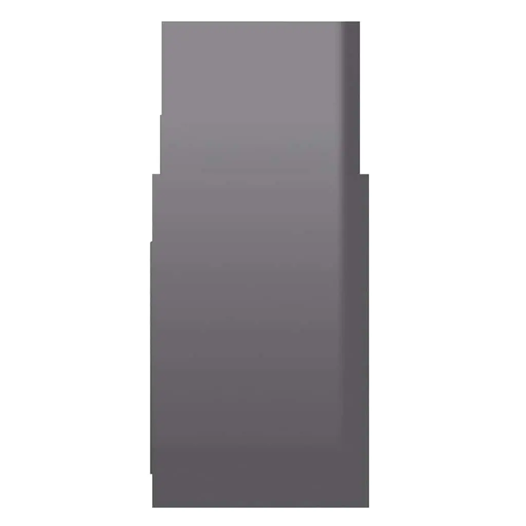 Side Cabinet Grey 60 x 26 x 60 cm Engineered Wood 6 Shelves Storage Unit
