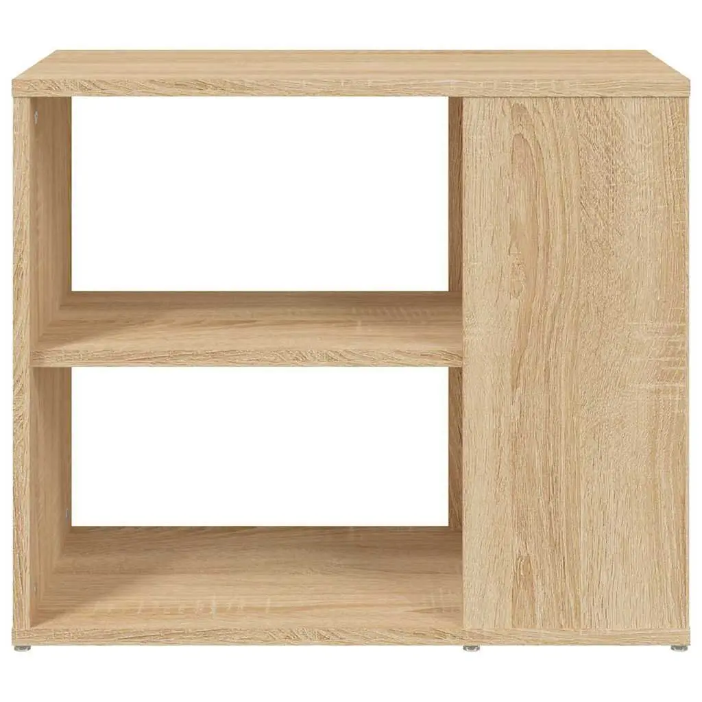 Brown Engineered Wood Side Cabinet with 2 Shelves