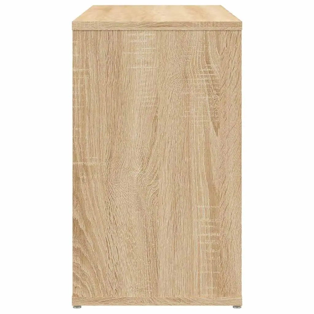 Brown Engineered Wood Side Cabinet with 2 Shelves