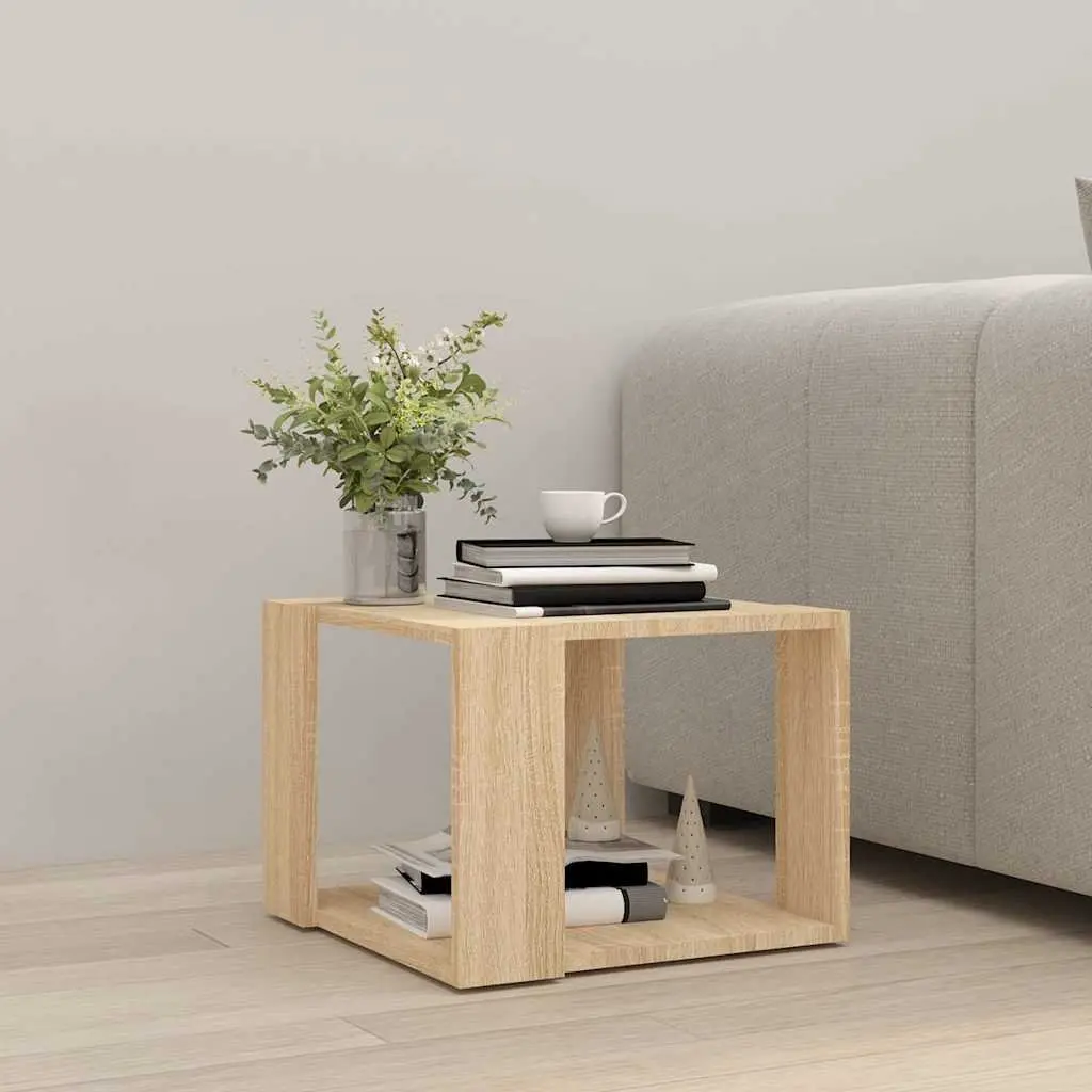 Coffee Table Modern Brown Engineered Wood 40W x 40D x 30H cm