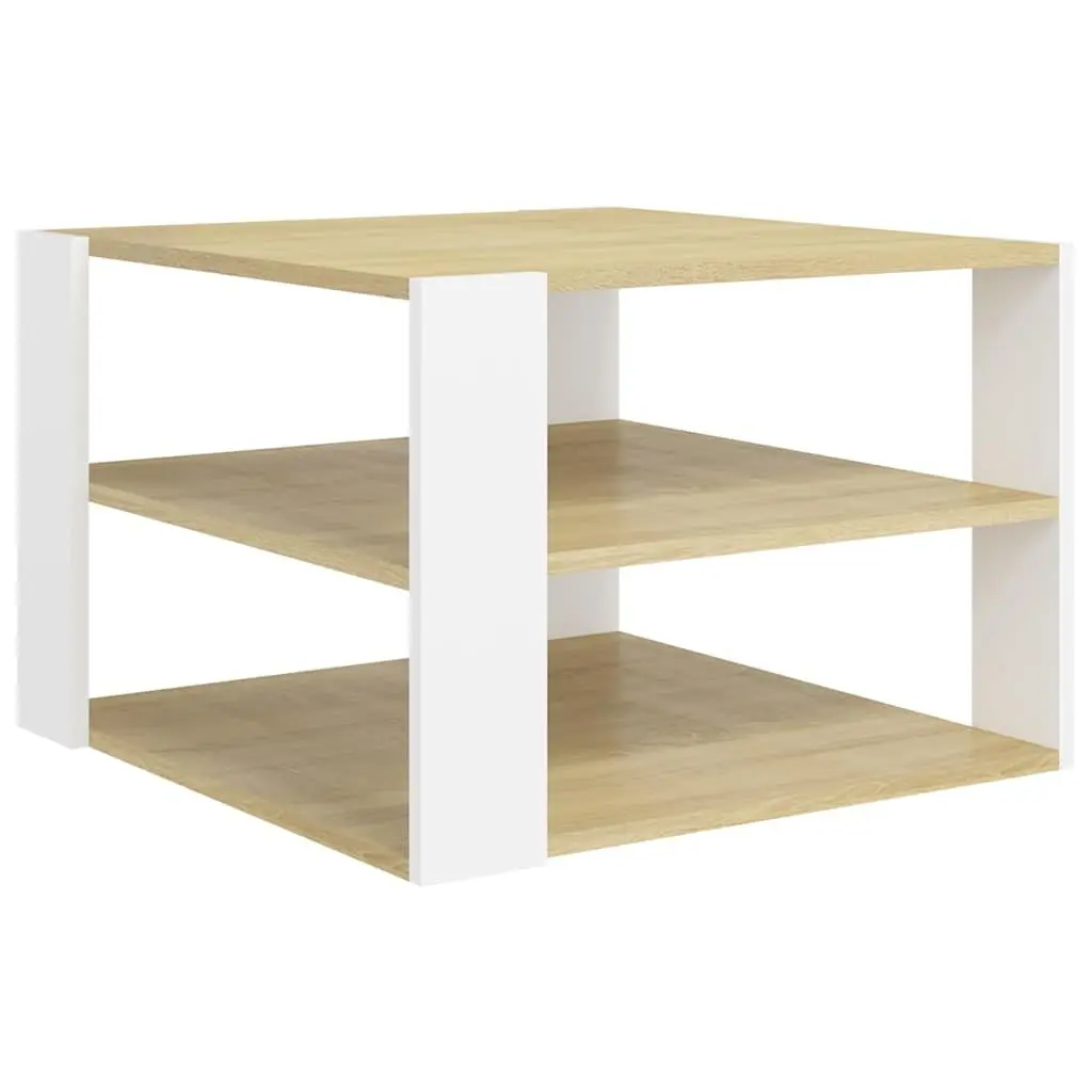 Coffee Table Modern 60x60x40cm Engineered Wood Brown