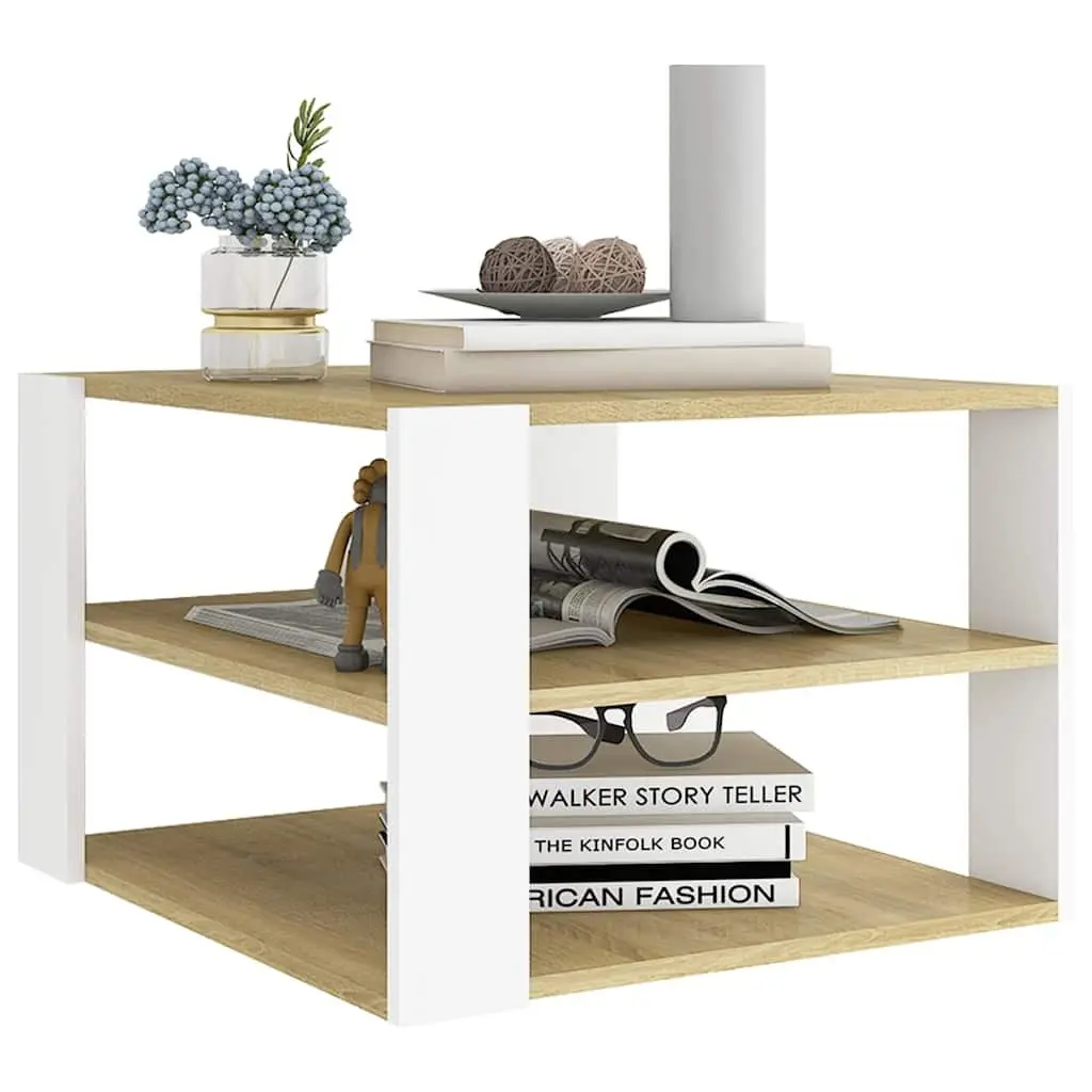 Coffee Table Modern 60x60x40cm Engineered Wood Brown